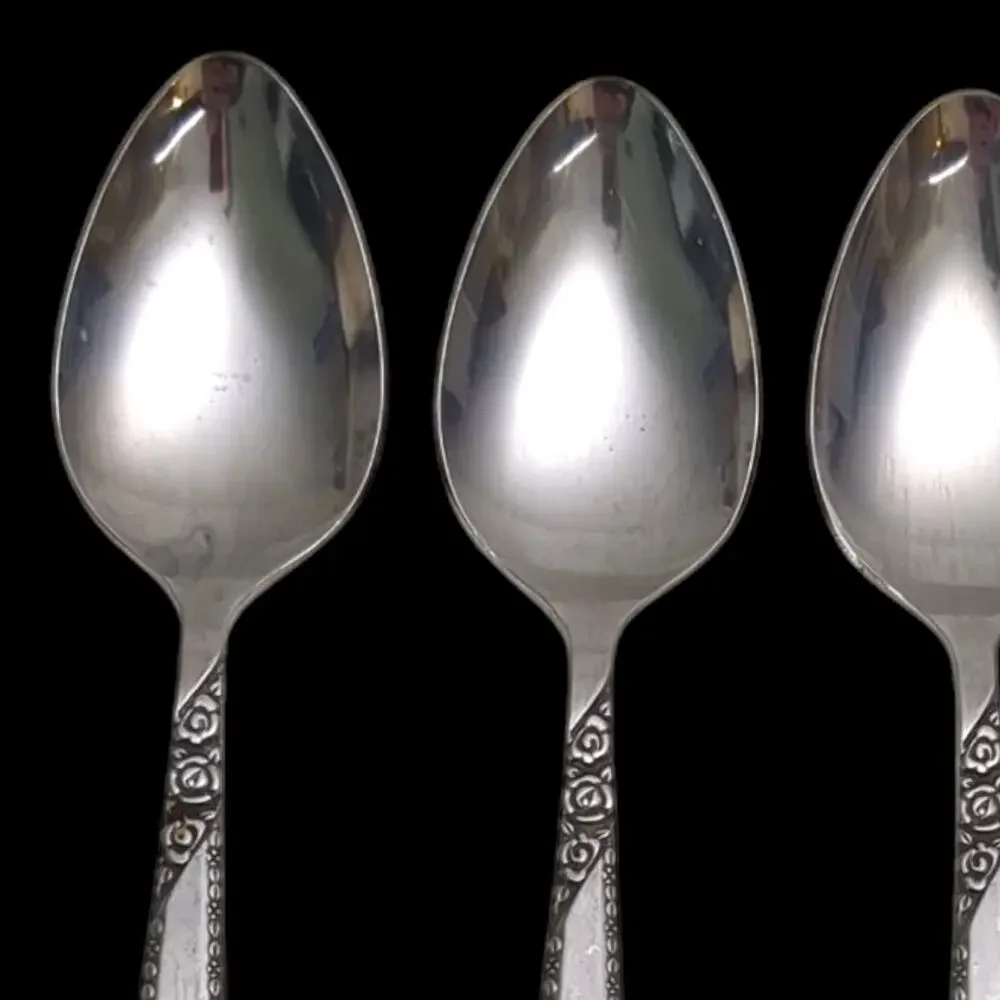 Lot 4 Vintage Orleans Silver - ORL8 - Stainless Japan - Place/Oval Soup Spoon